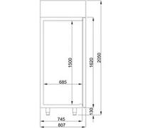 Armoire Négative 700 L Inox Energy Line Combisteel Blanc G