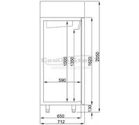 Armoire Negative Inox 550 litres