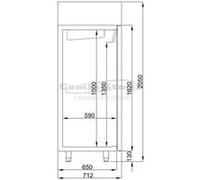 Armoire Negative Inox 550 litres Combisteel 1 G