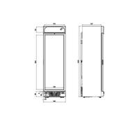 Armoire Negative Vitrée 1 Porte 382 L