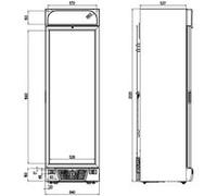 Armoire Negative Vitrée 1 Porte 382 L Combisteel Blanc G
