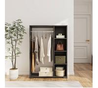 Armoire Nesbyen avec 4 compartiments de stockage 123 x 90 x 30 cm anthracite