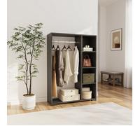 Armoire Nesbyen avec 4 compartiments de stockage 126 x 90 x 30 cm anthracite
