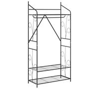 Armoire ouverte avec cadre en métal 78 x 36 x 158 cm, espace de rangement moderne pour chambre et couloir, organiseur et tringle à vêtements inclus