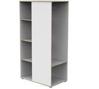 Armoire ouverte First Blanche et bois