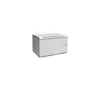 6U wall mounting cabinet 19" rack 600x450, glass door, mounted, 60kg, grey (RAL 7035)