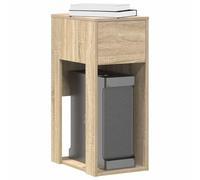 Armoire PC avec tiroir en chêne Sonoma 30 x 44 x 74 cm | Matériau en bois robuste, compartiment ouvert pour boîtier PC, étagère pour livres, rangement des câbles