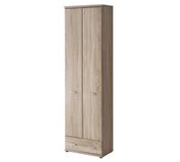 Armoire-penderie - ARMARIO - 60 cm x 203 cm x 32 cm - Chêne
