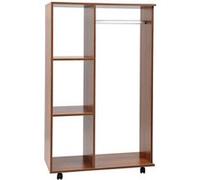 HomCom Armoire penderie mobile Panneaux de particules Coloris noyer