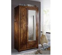 Armoire/Penderie avec miroir - Bois massif de palissandre laqué - METRO LIFE #165