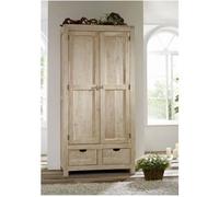 Armoire/Penderie - Bois massif d'acacia blanchi - NATURE WHITE #99