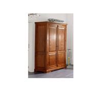 Armoire/Penderie - Bois massif d'acacia laqué (Miel) - Style colonial - OXFORD #0437