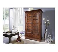 Armoire/Penderie - Bois massif d'acacia laqué (Nougat) - Style colonial - OXFORD #509