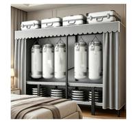 Armoire penderie en Tissu Meuble, armario vêtement Dressing, Plus Profond et Plus spacieux avec Une Barre de Suspension，Penderie avec Housse，Convient aux Chambres, aux Salons(120cm)