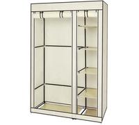Armoire Penderie non-tissé 5 couches 6 compartiments 110*45*175cm-Beige