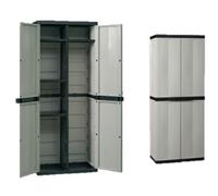 Armoire penderie/Range Balais en résine L65 x P37 x H165 cm.