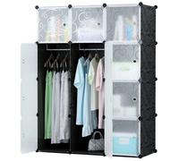 Armoire Pendrie Modulaire Polyvalente - 6 Compartiments et 2 Espaces Penderie