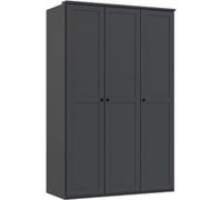 Armoire, placard avec corniche coloris Graphite - longueur 135 x hauteur 210 x profondeur 58 cm - -