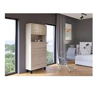 Armoire Placard Convertible en bureau et table - BB LOISIR - HOMI - Chêne sonoma clair - Contemporain - Design
