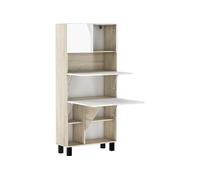 Meuble bibliothèque polyvalent et bureau pliant 80x175hx32 (fermé) 92 (ouvert) f