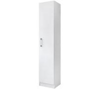 PEGANE Armoire, Placard de Rangement avec 1 Porte Coloris Blanc - Longueur 35 x Profondeur 32 x Hauteur 170 cm