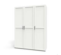 Armoire Placard de rangement avec 3 portes réversible coloris Blanc/cambrien - Longueur 150 x Profondeur 50 x Hauteur 200 cm