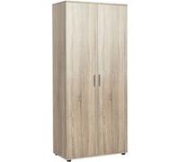 Armoire / placard de rangement de 2 portes coloris Chene Cambrian - longueur 80 x profondeur 47 x hauteur 187 cm -PEGANE- Chêne Cambrian