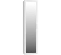 Armoire/Placard Duo - Mat Blanc - Contemporain - Design - 35 cm - 180 cm - 2 portes - Avec Miroir
