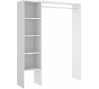 Armoire placard extensible coloris blanc - Longueur 100-140 x Hauteur 187 x Profondeur 40 cm