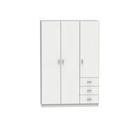 Armoire Pegane Armoire placard / meuble de rangement coloris blanc - Hauteur 180 x Longueur 120 x Profondeur 50 cm --