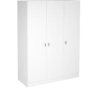 Armoire placard - meuble de rangement coloris blanc - Hauteur 200 x Longueur 128.2 x Profondeur 52 cm