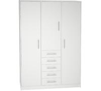 Armoire placard - meuble de rangement coloris blanc - Hauteur 200 x Longueur 130 x Profondeur 50 cm