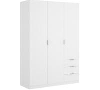 Armoire Pegane Armoire placard meuble de rangement coloris blanc - Longueur 121 x Profondeur 52 x Hauteur 184 cm --