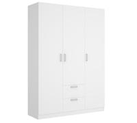 Armoire Pegane Armoire placard meuble de rangement coloris blanc - Longueur 150 x Profondeur 52 x Hauteur 215 cm --