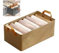 Armoire pliable avec poignées - Armoire de rangement pliable multifonction pour jeans et pantalons, design compact pour des solutions de placard efficaces (kaki, 1 pièce)