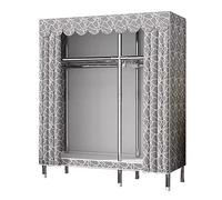 Armoire pliable en toile portable avec rail de suspension - Organiseur de placard en tissu peu encombrant pour chambre à coucher et salon, solution de rangement efficace, 205 x 45 x 170 cm, assemblage