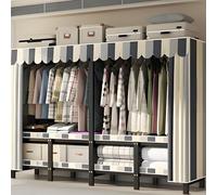 Armoire pliable portable avec tube épais solide et durable - Portant à vêtements plus large et plus épais - Disponible en tailles 130/145/168/190 cm