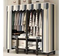 Armoire pliable portable avec tube pliable renforcé, robuste et spacieux, disponible en tailles 130/145/168/190 cm