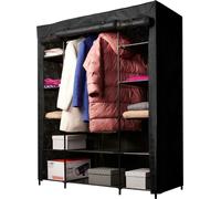 Armoire pliante en tissu armoire textile XXL noir