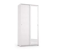 ARMOIRE POLYVALENTE AVEC TUBE DE SUSPENSION BLANC AVEC PORTES COULISSANTES