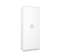 Armoire Polyvalente Blanc 74 cm Largeur 180 cm Hauteur avec Huit Compartiments, Armoire de Rangement en Bois MDF