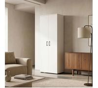 Armoire polyvalente Chalvefted pour balais à 2 portes 175 x 60 x 35 cm blanc