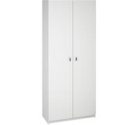 Armoire polyvalente coloris blanc - Hauteur 180 x Longueur 75 x Profondeur 35.6 cm
