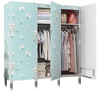 Armoire Portable, Armoire en Toile, étagères De Garde-Robe Portable avec Rail De Suspension, étagères, Organisateur De Rangement De Placard à Vêtements pour Chambre à Couc, D, 125x50x172cm