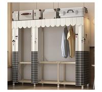 Armoire Portable, Armoire Moderne à 5 Compartiments for Suspendre Les vêtements, Cadre en métal, for Chambre Coucher, Bleu, 163 x 45 170 cm