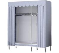 Armoire portable avec rail de suspension, armoire en tissu pour chambre à coucher, armoire à vêtements pliable, armoire épaisse en tube d'acier pour le salon