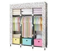 Armoire portable avec store enroulable autonome pour rangement temporaire 129,5 x 170,2 cm, solution de rangement simple et élégante pour vêtements