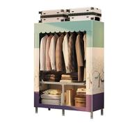 Armoire portable en tissu - Organiseur de placard en toile avec étagères pour chambre à coucher - Solution de rangement pour vêtements peu encombrante