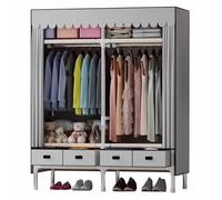 Armoire portable en tissu pour chambre à coucher, salle de location, placard de rangement non tissé robuste à suspendre avec tiroirs