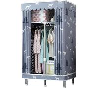 Armoire portable en toile avec rail de suspension - Organisateur de rangement pour vêtements pour chambre à coucher, dimensions : 85 x 45 x 172 cm